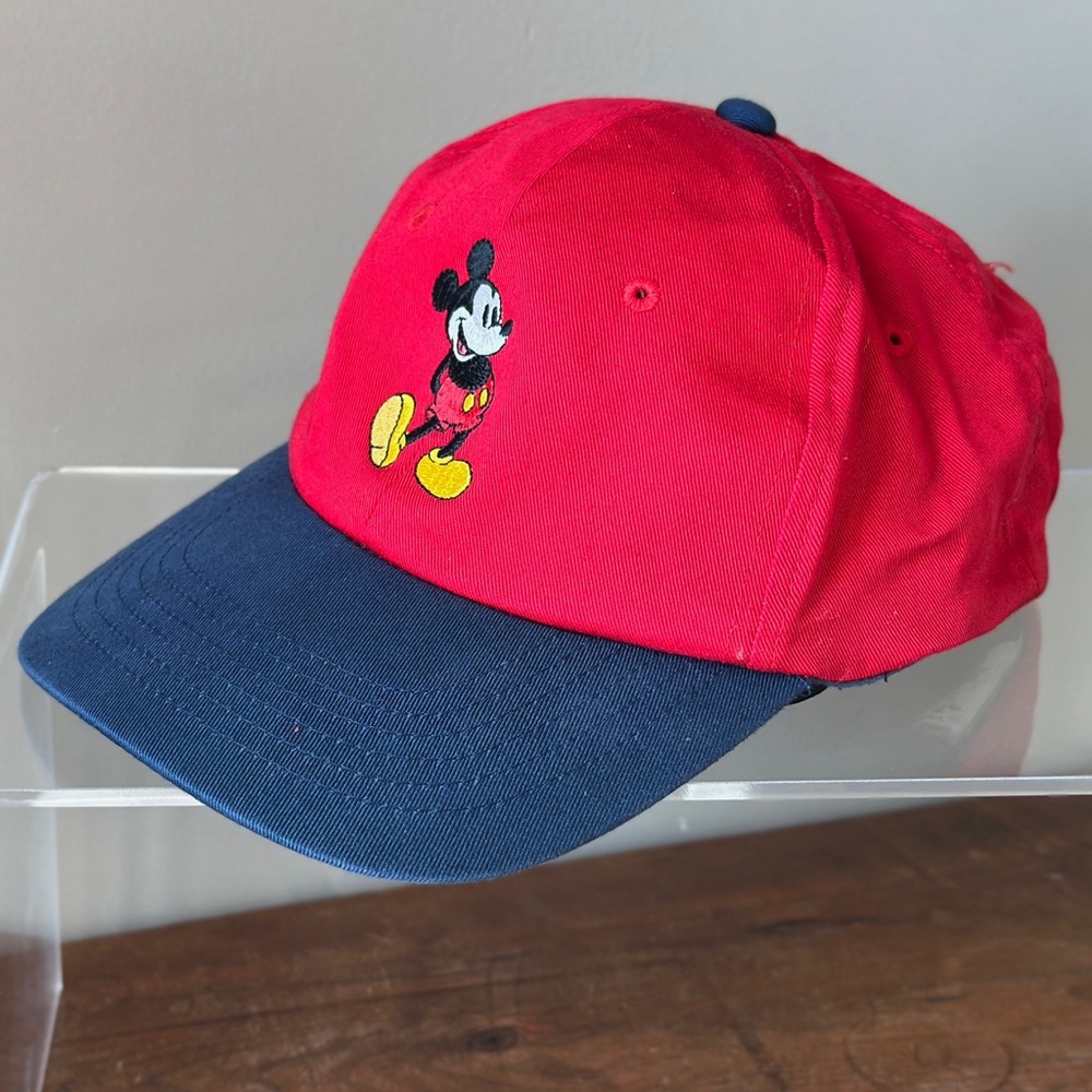 Vintage Disney Mickey Mouse Baseball Cap SnapBack Hat Walt Disney World YOUTH - Picture 2 of 11